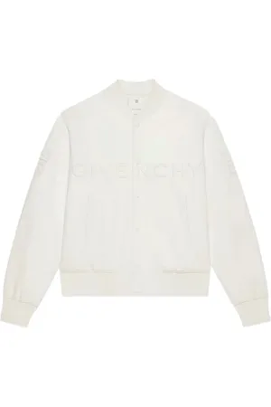 Givenchy Logo-embroidered leather jacket