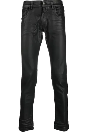 SALVATORE SANTORO Dark-wash slim-cut jeans