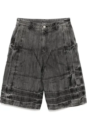 JUUN.J Acid-wash denim shorts