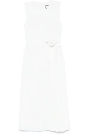 NISSA Pleat-detailed midi dress