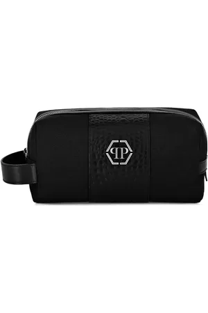 Philipp Plein Logo-plaque zipped wash bag