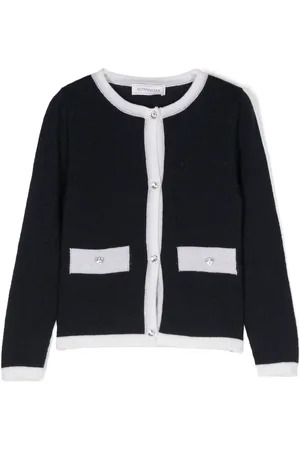 MONNALISA Contrast-trim knitted cardigan