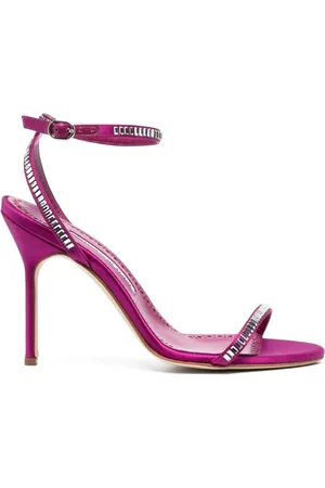 Manolo Blahnik Crinastra 105mm satin strappy sandals