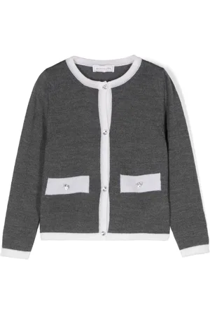 MONNALISA Contrast-trim knitted cardigan