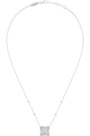 De Beers 18kt white gold Enchanted Lotus diamond pendant necklace