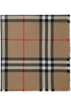 Burberry Vintage Check frayed-edge scarf
