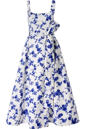 Carolina Herrera Floral-print tied-waist dress