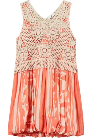 Twin-Set Crochet-detail mini dress