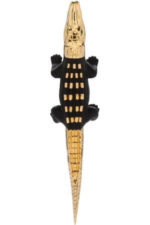 Bibi van der Velden 18kt yellow tsavorite Alligator Bite single earring