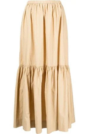 Ganni Flounce tiered organic cotton skirt