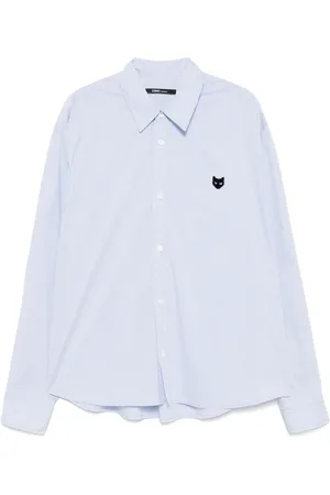 SONGZIO Curved-cut cropped shirt