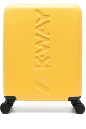 K-Way Logo-debossed hard suitcase
