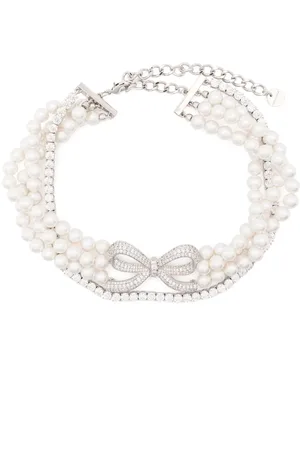 Self-Portrait Pearl bow choker