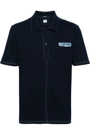 C.P. Company Logo-embroidered cotton polo shirt