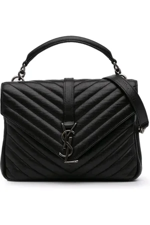 Saint Laurent 2016 Medium Monogram Chevron Sheepskin College Bag satchel