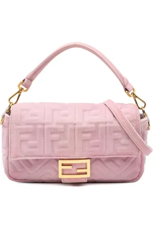 Fendi 2010-2024 Zucca Embossed Velvet Baguette satchel