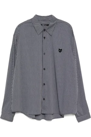 SONGZIO Curved-cut cropped shirt