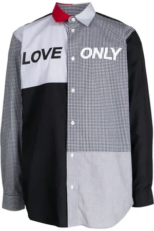 Ports V Love Only patchwork-design shirt