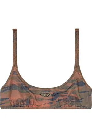 Diesel Ut-Bra-Top-Utlt camo-print bikini top