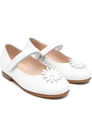Il gufo Floral-appliqué ballet flats