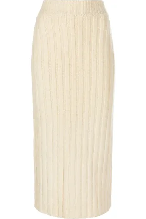 Jil Sander Ribbed-knit wool midi skirt