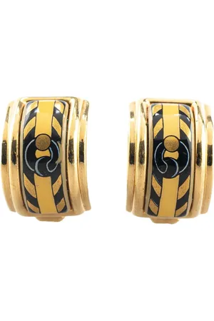 Hermès 20th Century Enamel Cloisonne Clip On Earrings costume earrings