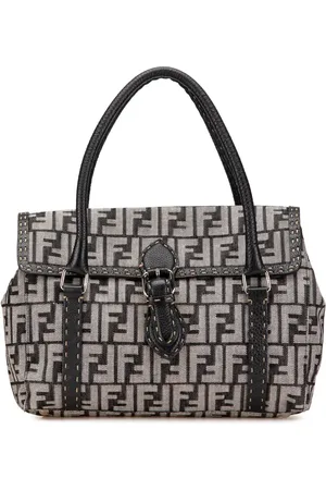 Fendi 2000-2010 Medium Zucca Denim Selleria Linda handbag
