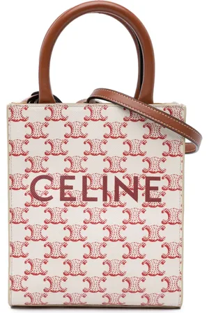 Céline 2021 Mini Triomphe Coated Canvas Vertical Cabas satchel