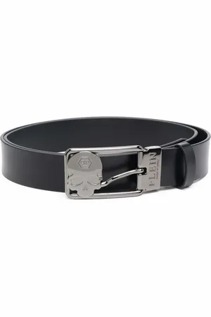 Philipp Plein Buckle-fastening leather belt