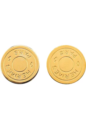 Hermès 20th Century Plated Bijouterie Fantaisie Clou De Selle Clip On Earrings costume earrings