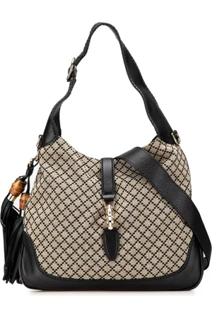 Gucci 2000-2015 Medium Diamante Canvas New Jackie satchel