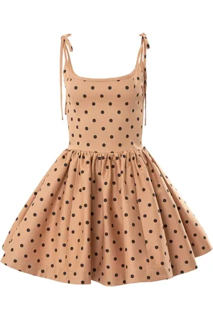 Carolina Herrera Polka-dot bow-strap minidress