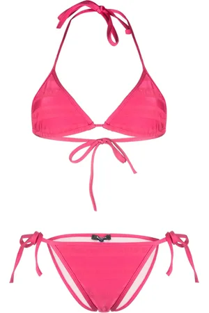 Balmain Logo-print triangle-cup bikini