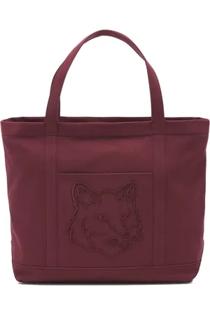 Maison Kitsuné Large Fox Head-embroidered tote bag