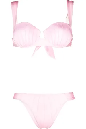 Noire Swimwear Underwire-cup tie-fastening bikini set