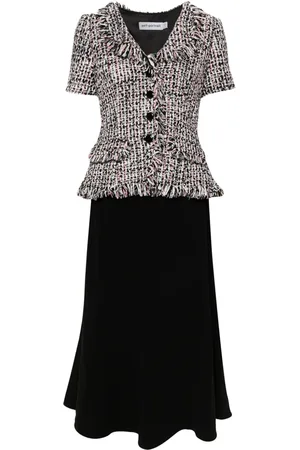 Self-Portrait Bouclé midi dress