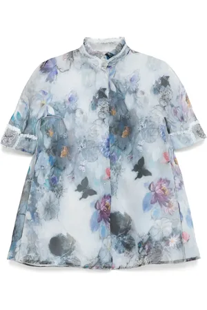 SHIATZY CHEN Mandarin-collar printed shirt
