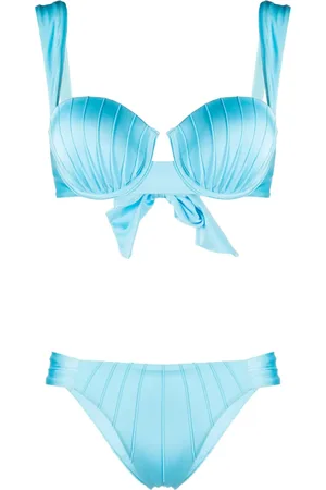 Noire Swimwear Underwire-cup tie-fastening bikini set