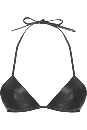 RTA Triangle-cup leather bralette