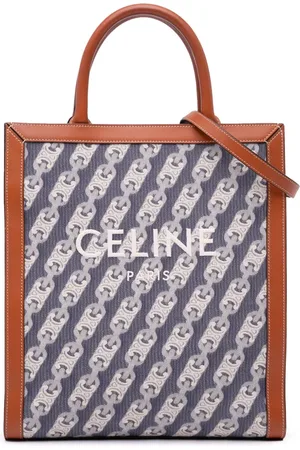 Céline 2020 Small Canvas Triomphe Maillon Vertical Cabas satchel