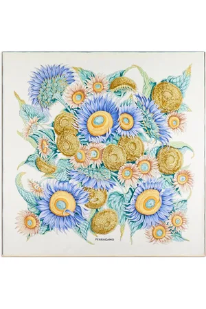Salvatore Ferragamo Sunflower-print silk scarf