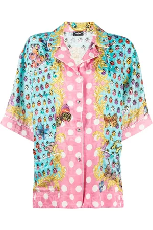 VERSACE Butterflies silk-blend shirt