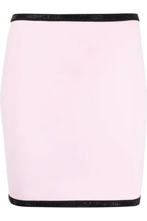 Alexander Wang Crystal-logo-trim mini skirt
