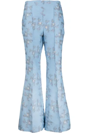 Macgraw Circa 72 floral-jacquard flared trousers