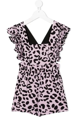 Wauw Capow by Bangbang Leopard print ruffle playsuit