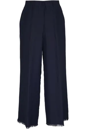 ANTONELLI Frayed-edge trousers
