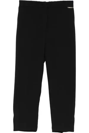 Twin-Set Slit-detail crepe trousers