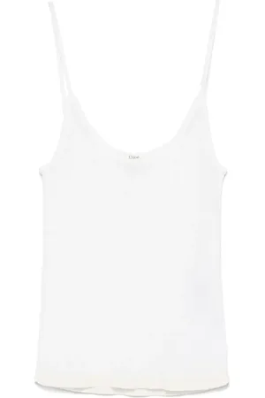 Chloé Logo-plaque tank top