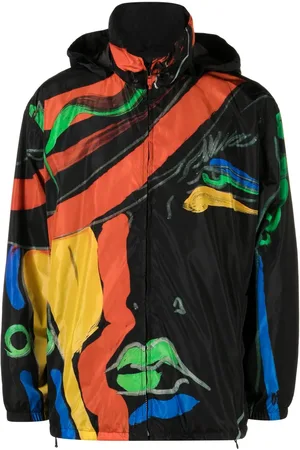Moschino Artistic-print hooded jacket