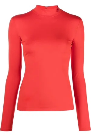 Karl Lagerfeld Logo-embroidered high-neck top